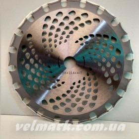 Диск для мотокоси 255*25,4*1,3мм*40Т DOUBLE з победітовими напайками X-TREME
