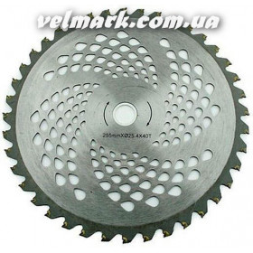 Диск для мотокоси 255*25,4*1,3мм*40Тз победітовими напайками SKIF