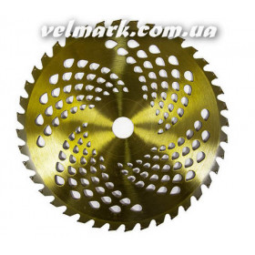 Диск для мотокоси 255*25,4*1,3мм*40Т YELLOW жовтий з победітовими напайками X-TREME